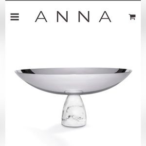 Coluna Fruit Bowl Marble / Silver NIB